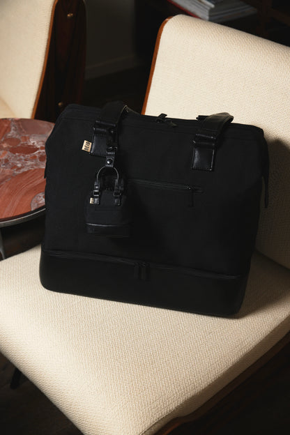 The Micro Weekender Charm in Black
